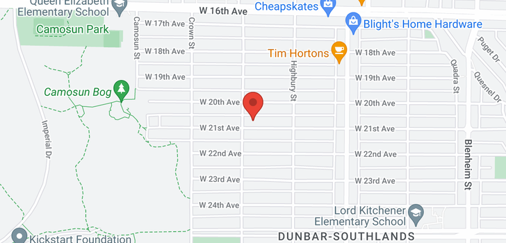 map of 3883 W 21ST AVENUE
